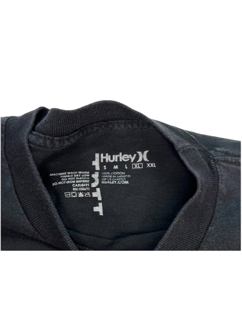 Hurley Long Sleeve T-Shirt Men’s XL Black Faded - Picture 5 of 5